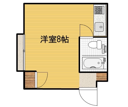 【空き：無し】（１Ｒ）コーポ永和楽間B棟
